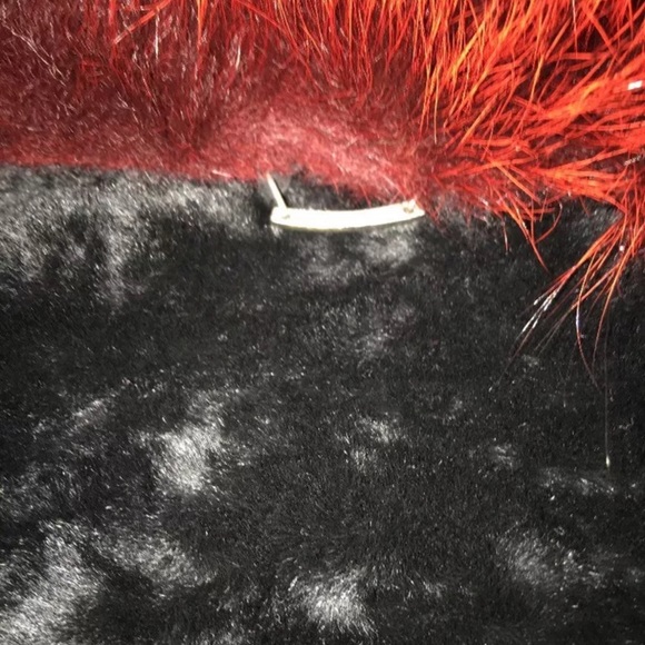 Gorgeous Black 100% Italian Shearling Sheepskin & Fox Jacket Coat Sz S/M - Picture 11 of 12